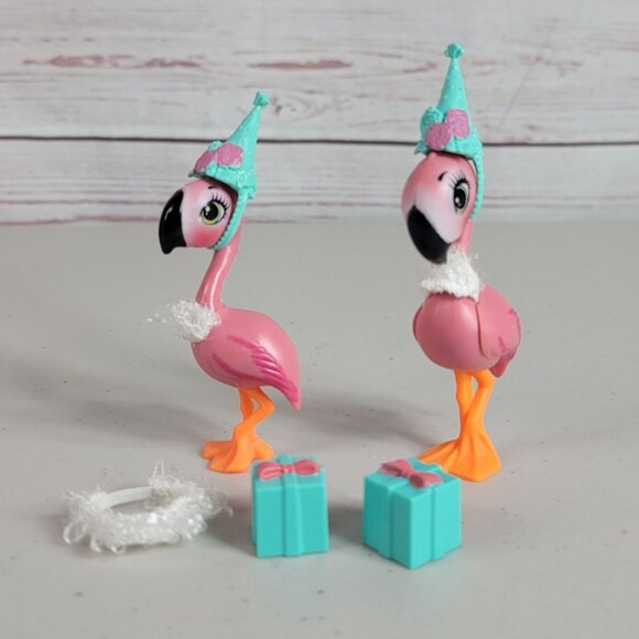 Enchantimals Let's Flamingle Party Replacements Fanci Flamingo Swash 7 PCS 2016 - Picture 2 of 8